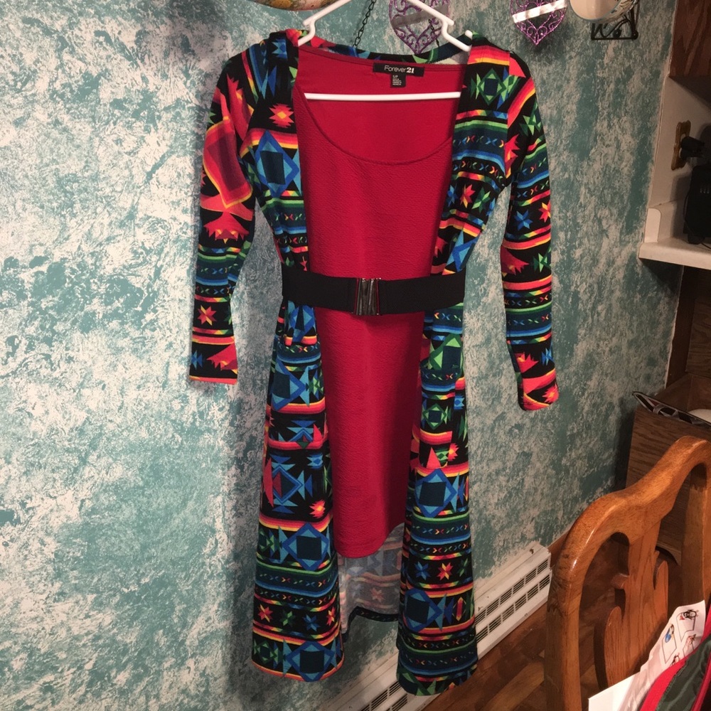 Lularoe Sarah xs with matching forever 21 dress